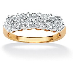 10k Yellow Gold Pave-set Diamond Accent Cutout Ring (G-H, I2-I3)