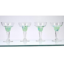 Monet Green Margarita Glasses (Pack of 4)