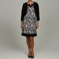 Jessica Howard Women's Plus Size Geometric Print Sweater and Dress Set FINAL SALE