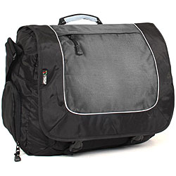 J World Grey and Black 15.4-inch Laptop Messenger Bag
