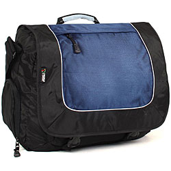 J World Black and Navy 15.4-inch Laptop Messenger Bag