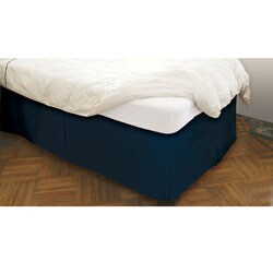 BedRiser Poplin Navy Blue 21-inch Drop Bedskirt