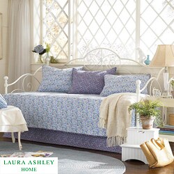 Laura Ashley Marabel Blue 5-piece Day Bed Quilt Set