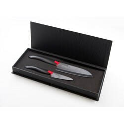 Kyocera Revolution Series 3-inch/ 5.5-inch Black Ceramic Blade Knife Set