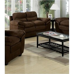 Chocolate Microfiber Loveseat