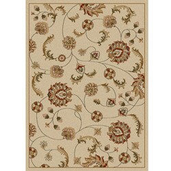 Amalfi Ivory Vines Olefin Area Rug (3'3 x 4'11)
