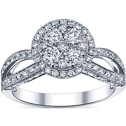 18k White Gold 1 1/2ct TDW Diamond Engagement Ring (G-H, SI1-SI2)