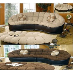 Papasan Two-piece Sectional Sofa + Ottoman