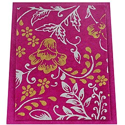 Set of 10 Lokta Paper Fairy Magenta Note Cards (Nepal)