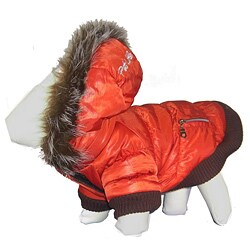 Pet Life Thinsulate Metallic Fashion Parka with Removable Hood 