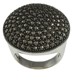MARC Sterling Silver Marcasite Round Cocktail Ring