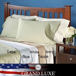 Grand Luxe Egyptian Cotton 500 Thread Count Solid Queen-size Deep Pocket Sheet Set