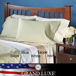 Grand Luxe Egyptian Cotton Sateen 300 Thread Count Solid Twin-size Deep Pocket Sheet Set