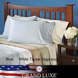 Grand Luxe Egyptian Cotton Sateen 300 Thread Count Chain Twin-size Deep Pocket Sheet Set