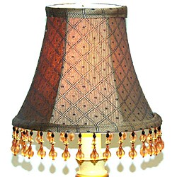 Tan with Black Diamonds Chandelier Mini Shades (Set of 2)