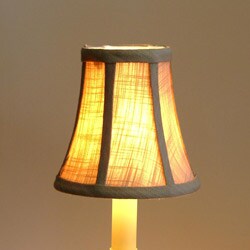 Light Brown Denim Chandelier Mini Shades (Set of 3)