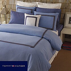 Tommy Hilfiger Oxford Blue Twin-size Duvet Cover
