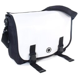 DadGear Messenger Diaper Bag in Wicked White