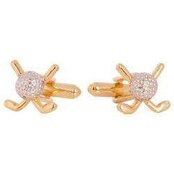 Cuff Daddy Goldplated Club and Ball Cuff Links