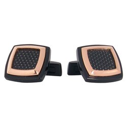 Cuff Daddy Black-plated Stainless Steel and Copper Cuff Links