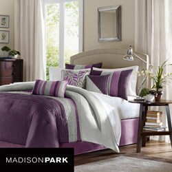 Madison Park Mendocino Purple 7-piece Queen-size Comforter Set
