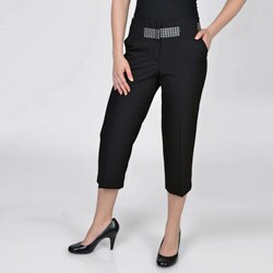 Larry Levine Women's Crop Pant