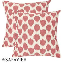 Romance 18-inch Rose Red Decorative Pillows (Set of 2)