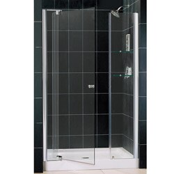 DreamLine Allure 30-37-inch Clear Glass Shower Door and Trio Base