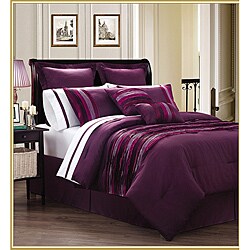 EverRouge Metallica Plum 12-piece Comforter Set