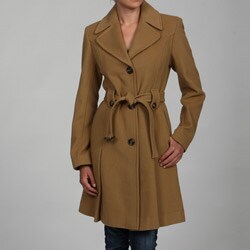 DKNY Women's Belted Wool Coat