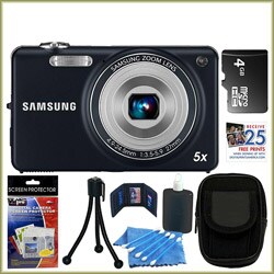 Samsung ST65 14MP Blue Digital Camera with 4GB Kit
