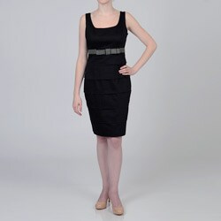 Julian Taylor Women's Black Tiered Dress