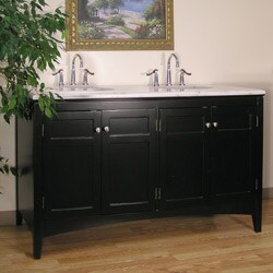Marble Top 60-inch Double Sink Vanity