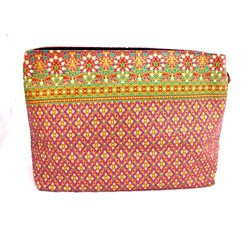 Cotton Canvas Large Violet Makeup Bag (Thailand)