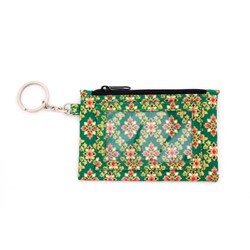 Cotton Canvas Guava Green Keychain ID Holder (Thailand)