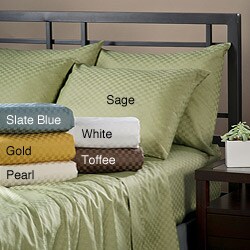 Savannah Woven Check Dobby 500 Thread Count Sheet Set