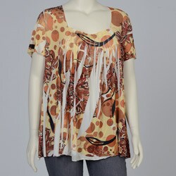 Simply Irresistible Women's Plus Size Floral Short-sleeve Top