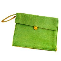 Wool Felt Lime Green Laptop Case (Nepal)