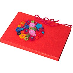 Handmade Paper Red Hana Journal (Nepal)