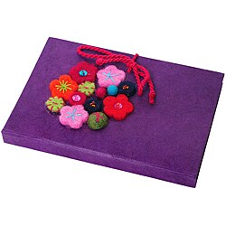 Handmade Paper Small Purple Hana Journal (Nepal)