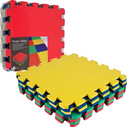 Multi-color 8-piece EVA Foam Exercise Mat Set