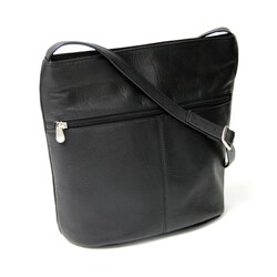 Royce Leather Vaquetta Front Zipper Shoulder Bag