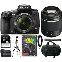 Sony Alpha 580L 16.2MP DSLR Camera with 18-55MM and SAL552002 Lenses