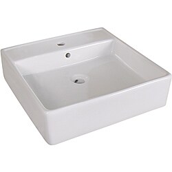 Ceramic 20-inch White Vessel Sink