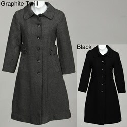 Rothschild Girl's Wool-blend Dress Coat and Hat Set 