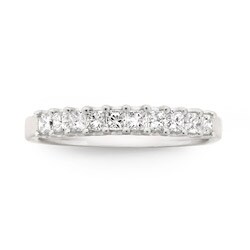 14k White Gold 1/2ct TDW Princess Diamond Wedding Band (H-I, I1-I2)