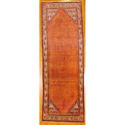 Persian Hand-knotted Rust/ Ivory Tribal Hamadan Wool Rug (4' x 12'6)