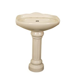 Ceramic 22-inch Biscuit Pedestal Sink