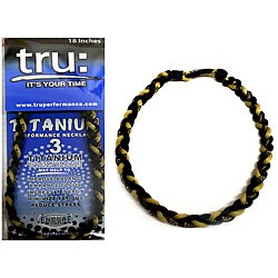 TRU Performance Titanium Black/ Gold Therapy Necklace