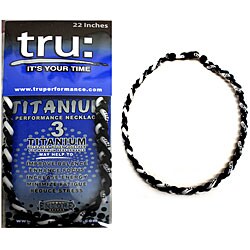 TRU Performance Titanium Black/ White Therapy Necklace
